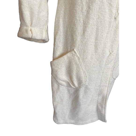 Semantiks Womens Snap Button Sweater Duster 3/4 Sleeve Pockets Size XS Cream - Picture 10 of 13